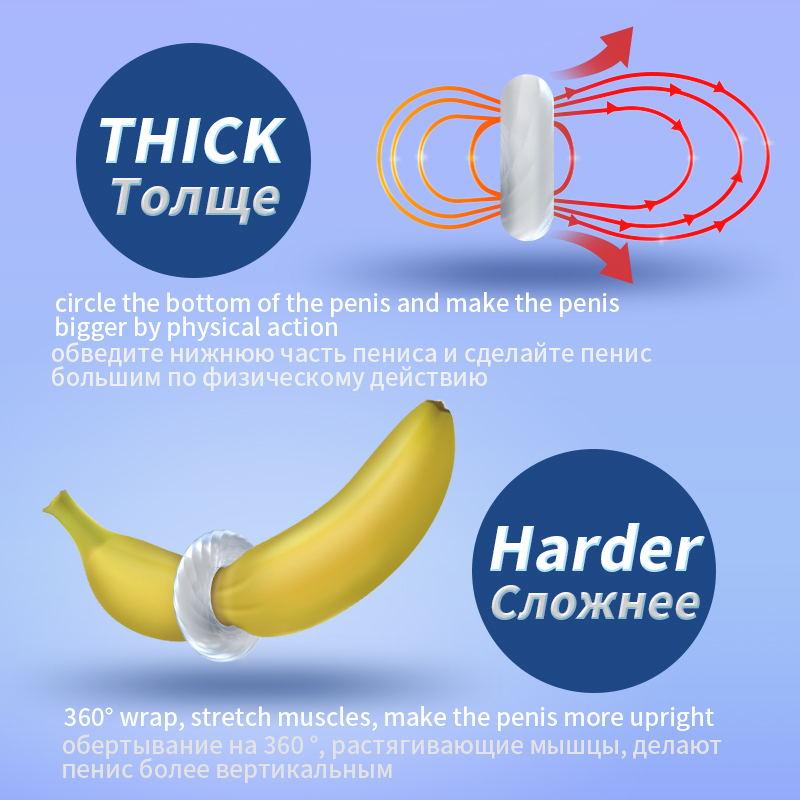 Prezervative pentru inel pentru penis din silicon pentru mărire pentru bărbați Extender Time Delay Articole intime Jucării sexuale