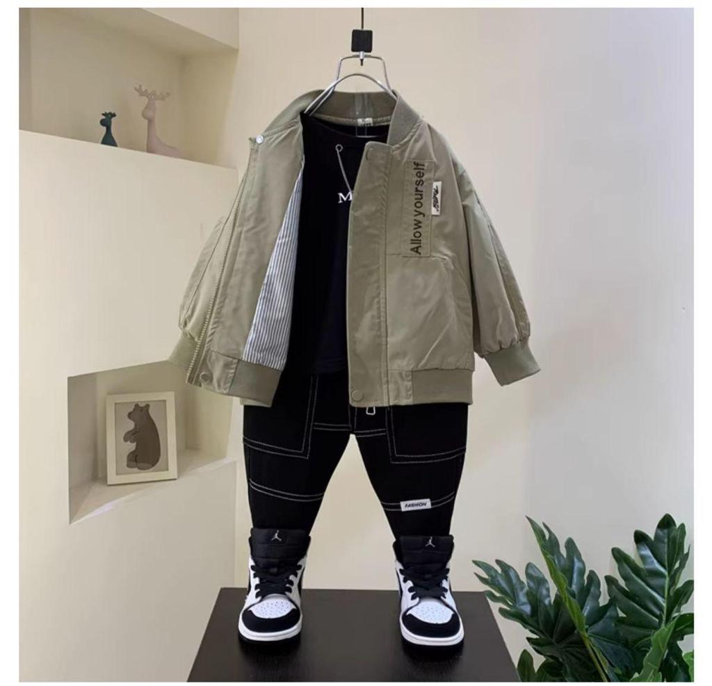 2025 Boys' Fashion Baseball Jacket - Spring/Autumn Thin Top for Kids