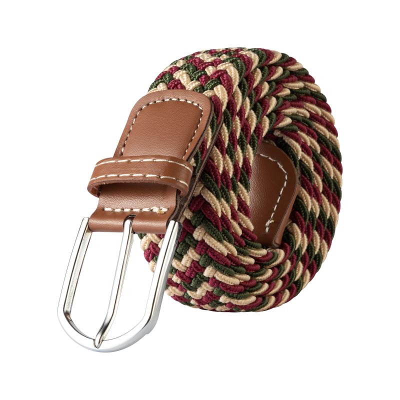 120cm Unisex Elastic Fabric Casual Belt Pin Buckle Expandable Braided Stretch Canvas Simple and Stylish Leisure Men Women Belt