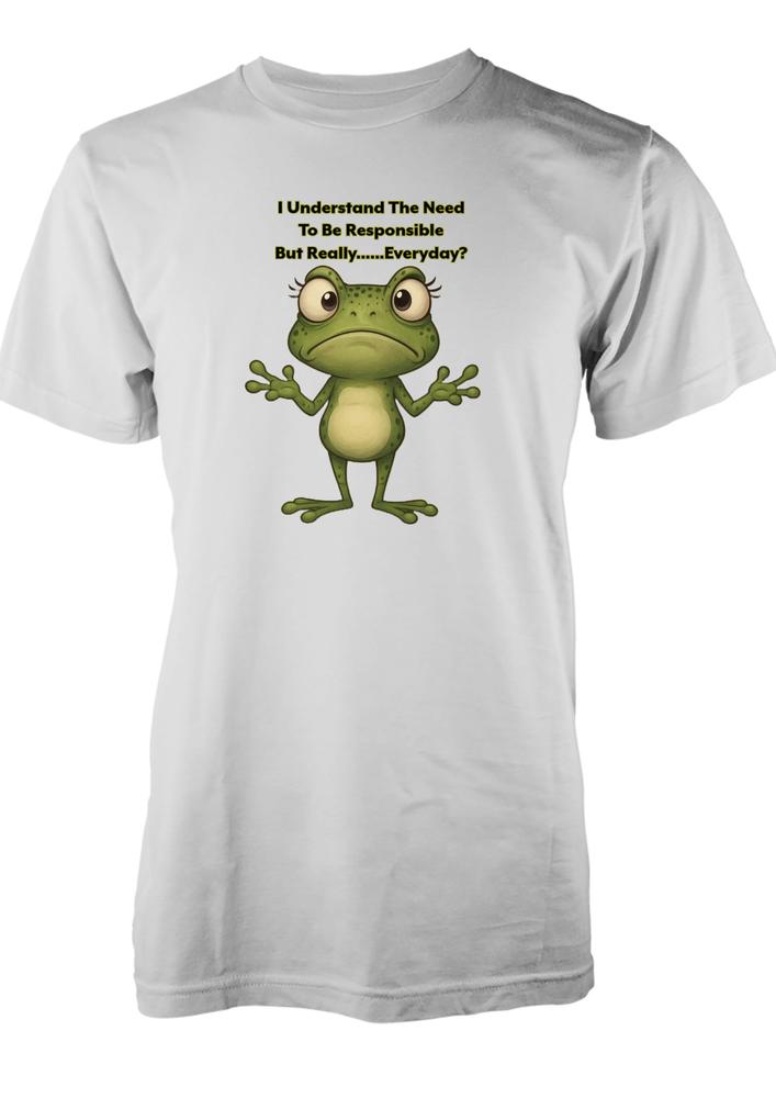 Bnwt Frog Adult TShirt With Free Personalisation Responsible Really Birthday