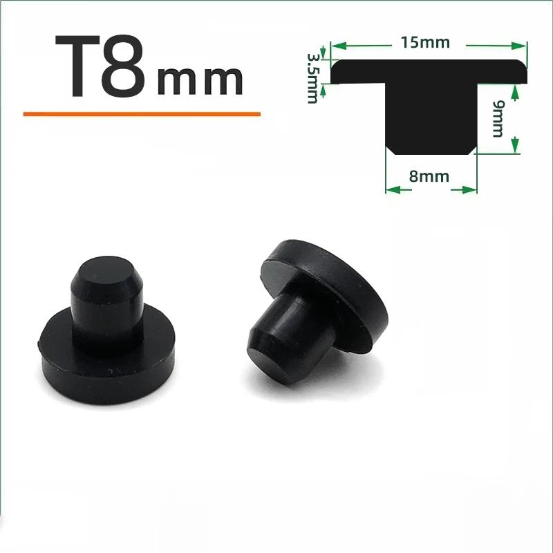 Schwarzer Silikonstopfen Ø 6mm-81,3mm Runde Staubdichte Dichtkappe Hitzebeständiger Silikon-Lochstopfen Dichtungs-Endkappe Schutzhülle