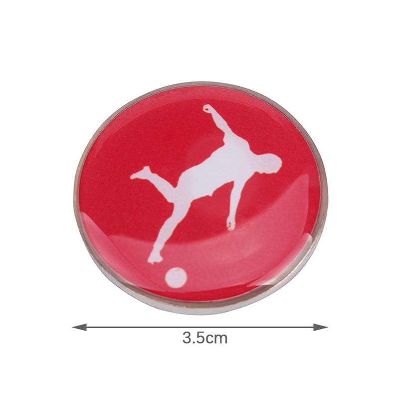 2/5Pcs Referee Side Toss Coin Double Face Sports Football Pattern Soccer Flip Coin Souvenirs Soccer Referee Coin Portable