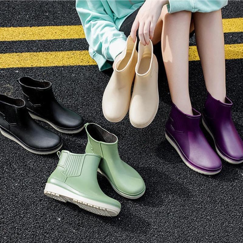 Women's Waterproof Summer Short Plastic Rain Boots
