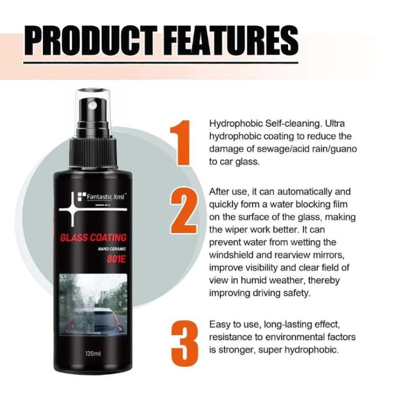 Car Liquid Ceramic Coating Spray For High Gloss Mirror Finish, 120Ml Waterproof Agent
