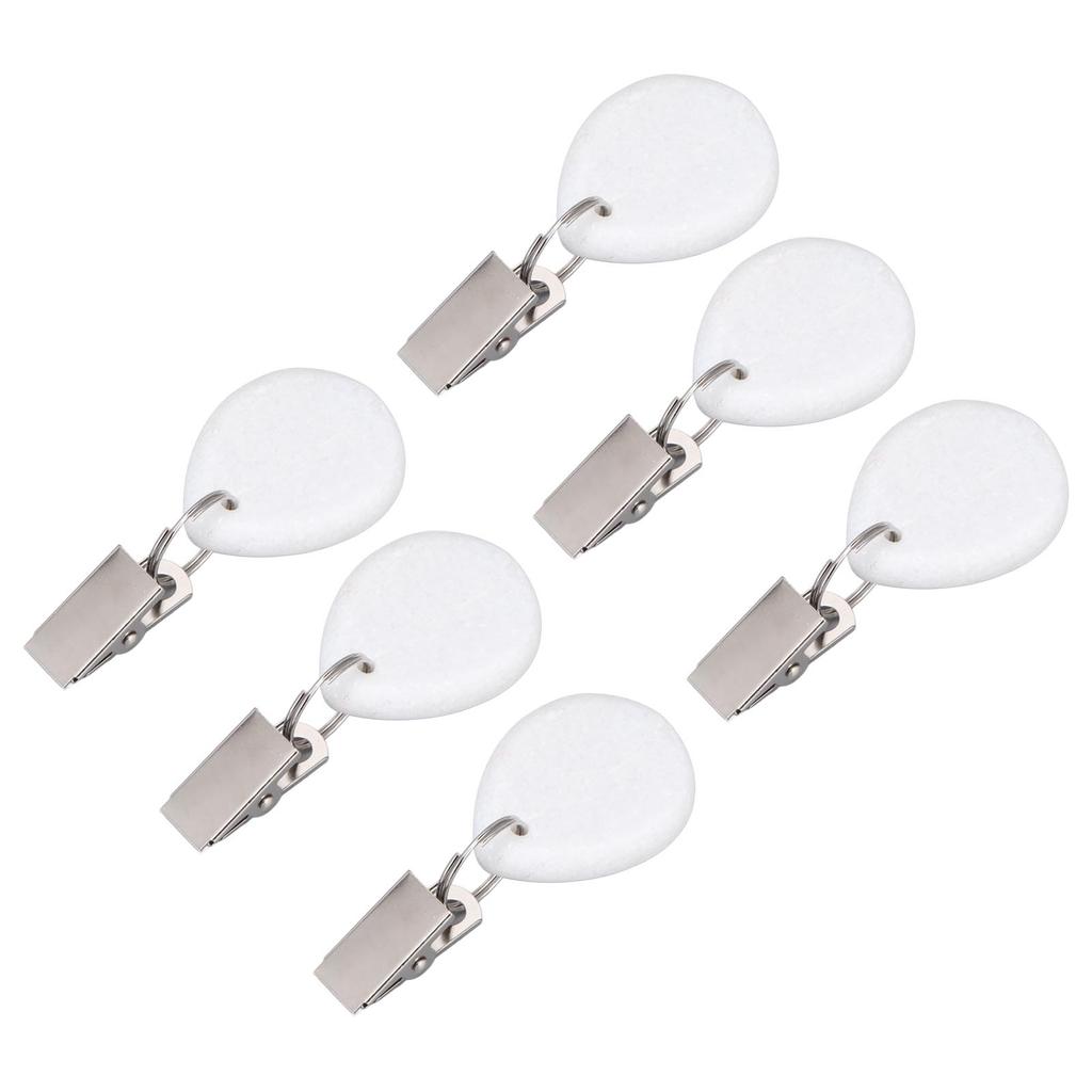 6 sztuk obciążników do obrusu Marmur Stal Nierdzewna Mały Rozmiar Wodoodporne Odporne na Rdzę Trwałe Klipsy Obciążniki na Imprezę
