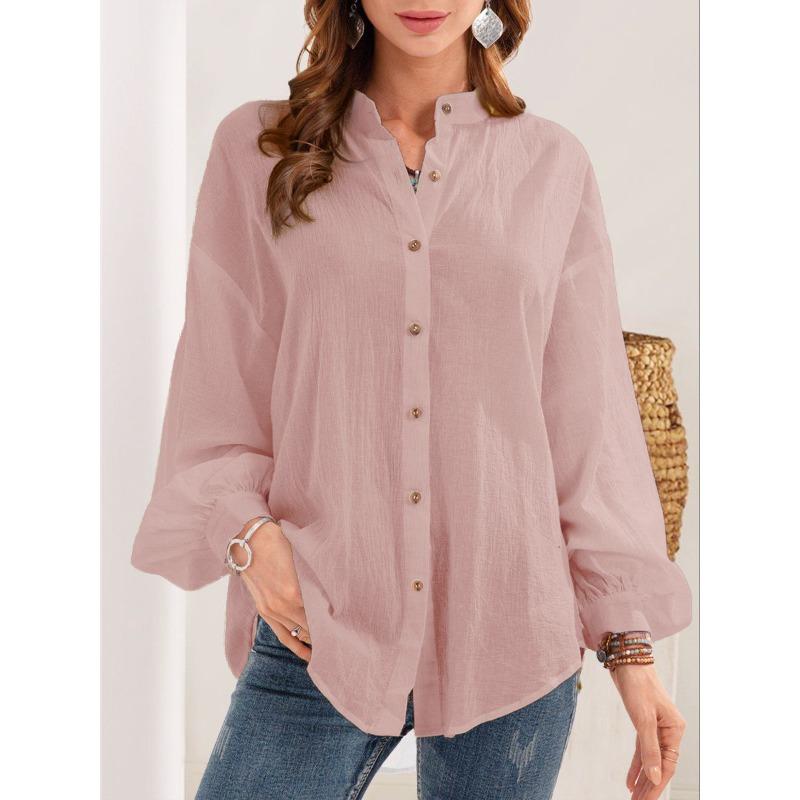 Women's Spring and Summer New Long-sleeved Shirt Cotton Shirt Cardigan