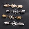 Clothing Decorative Buckle Vintage Faux Pearl Sweater Clip, Hold Cardigan Together, Cincher Clip for Dress Shawl Cloak, Accessories Women Retro Metal