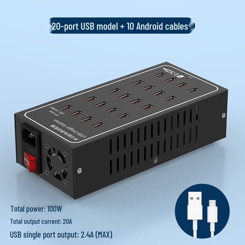 Multi-Port USB Fast Charger: Smart Desktop Charging Station for Multiple Devices
