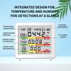 5-in-1 Air Quality Detector Temperature Humidity Meter CO2 HCHO TVOC Air Quality Monitor Tester Tool Large Screen Display