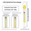 Classroom Essential Yellow Force Meter Cylinder Spring Scale With Clear Measurement Marking From 1N To 50N Capacity