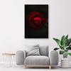 Canvas print, Rose on black background