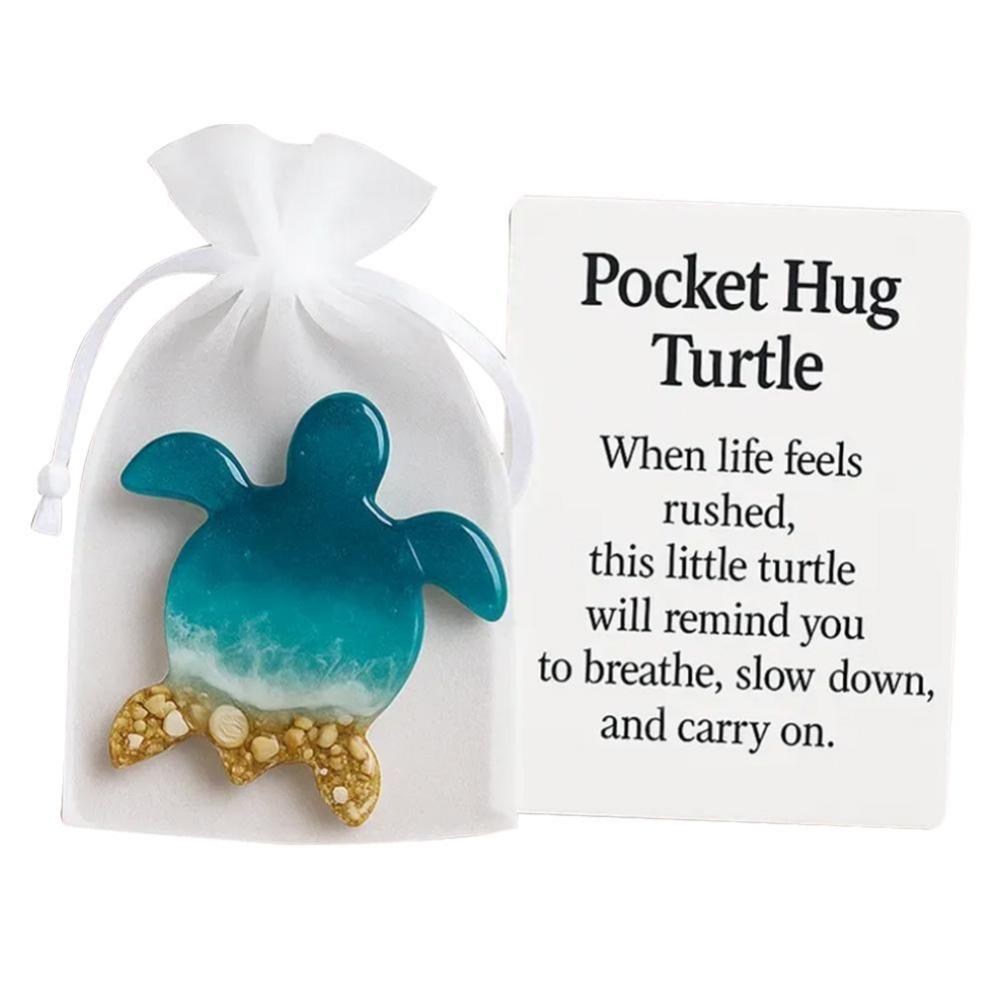 Positive Card Pocket Hug Gifts Miniature Figurine Inspirational Card  for Thoughtful Gift