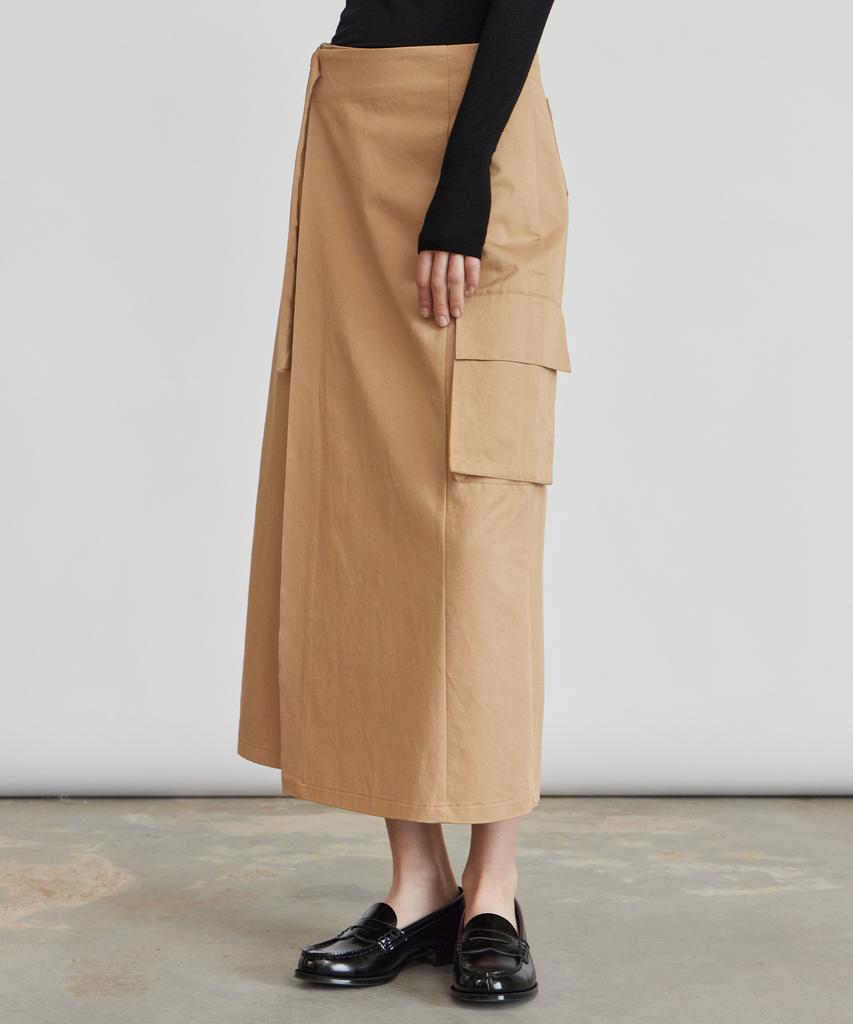 ITOV SEOUL Cargo Long Wrap Skirt Be