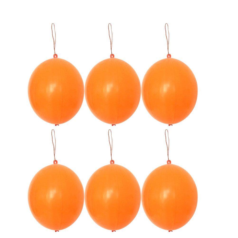 10Pcs Punch Balloons Vibrant Neon Latex with Stretch Handles Easy To Bop for Kids Birthday Party Balloons