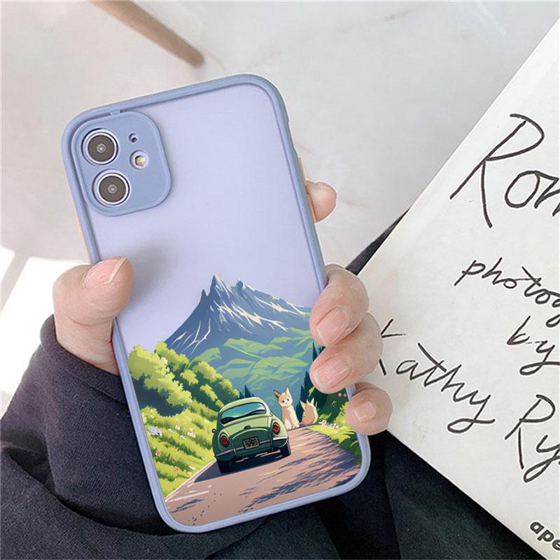 Phone Case For iPhone 16 11 12 13 15 14 Pro Max Mini 7 8 Plus SE20 X XR XS Cover Travel Mountain Scenery Shockproof Shells Funda