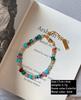 Imitate Colorful Natural Stone Beaded Necklace Women's Sweet and Fashionable Jewelry Set Elegant Accessories Neckchain for Girls