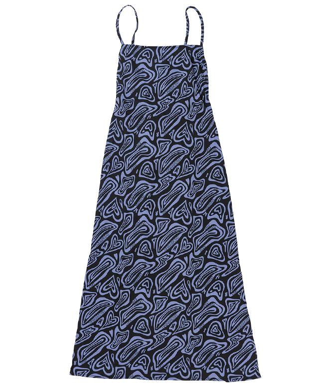 Leoninghai Archive Print Sleeveless Long Dress [Blue/Black]