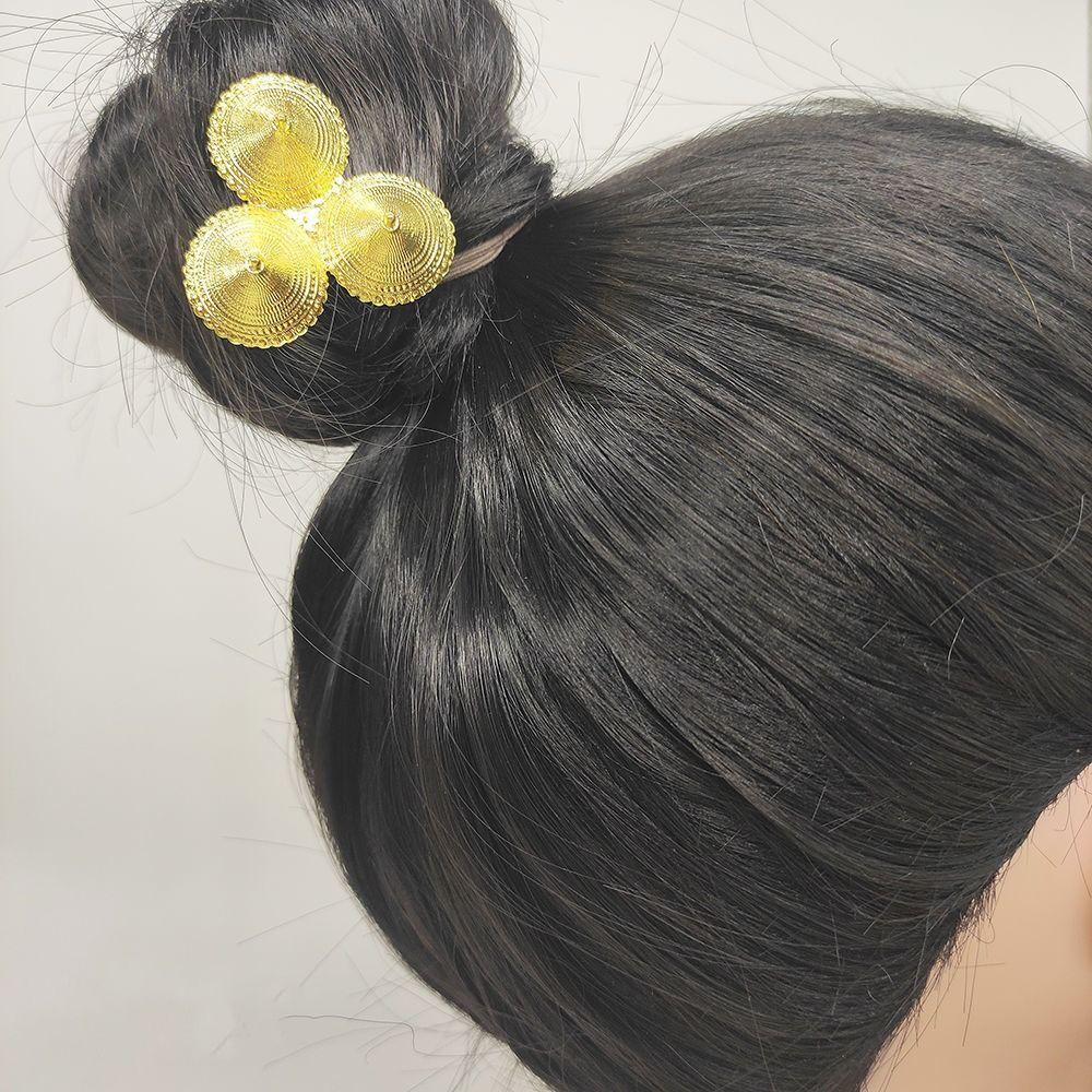 Leaf Metal Hair Sticks Ancient Hanfu Headwear Dai Style Hair Clip Retro Thai Headdress  Women