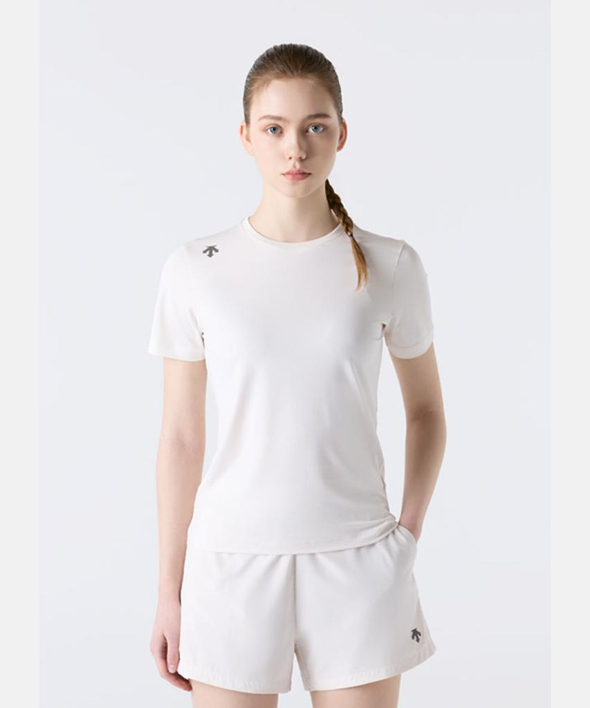 DESCENTE Women'S Running Short Sleeve T-Shirt Ivory Sr122Rts32