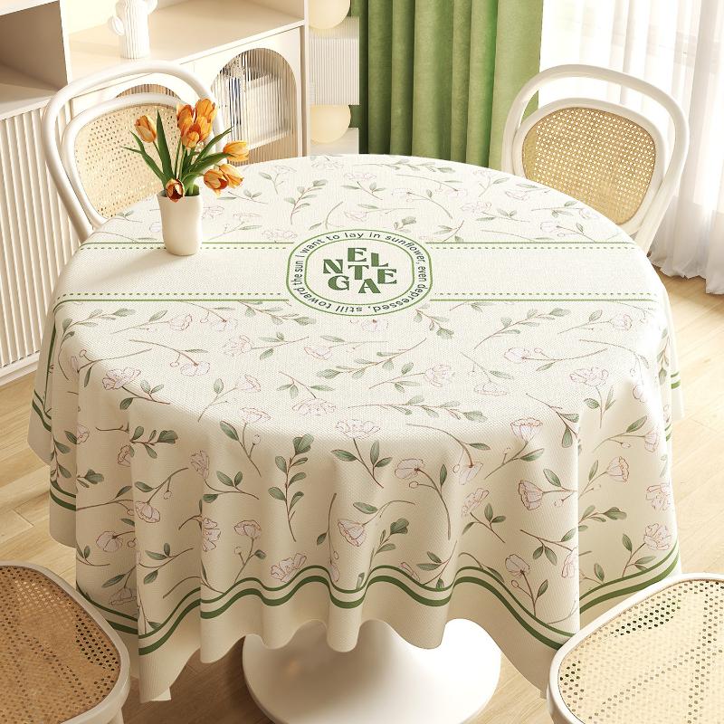 Environment protection Green and Fresh Rectangular Tablecloth Natural Sagging Anti Slip Silent Table Mat Thickened Encrypted Restaurant Decorat Fabric