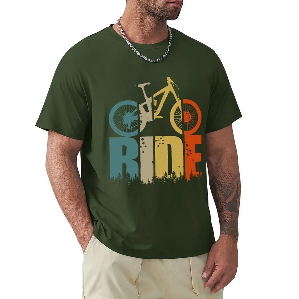 Retro Ride Your Mountain Bike MTB Lover T Shirt Harajuku Short Sleeve T-shirt Cotton Graphics Tshirt Tops