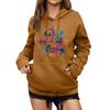 Women's Winter Christmas Printed Pullover Hooded Sweatshirt Fleece Long Sleeve Sweatshirt