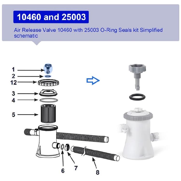 25002 10460 10264 28111CA 28121EH Entlüftungsventile Mit O-RingenFür Filterpumpe