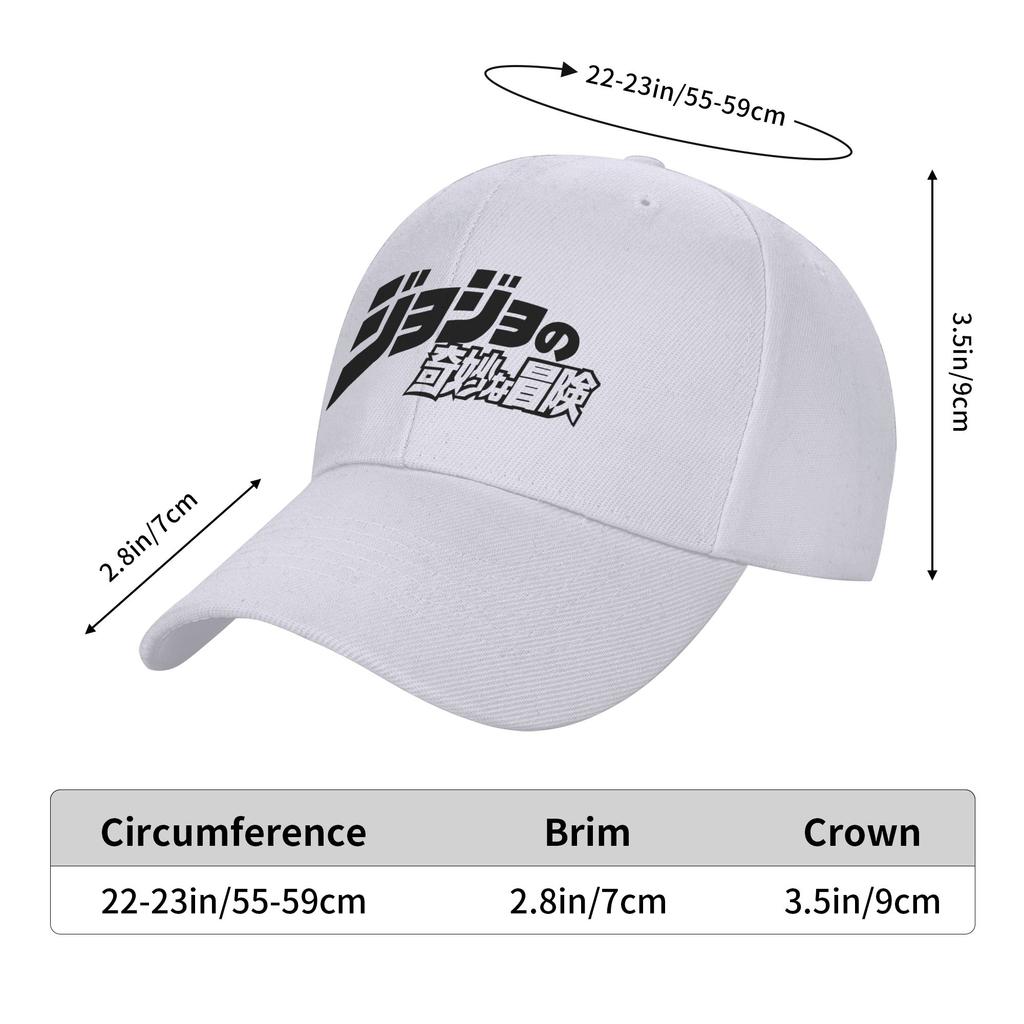 Fashion Casual JoJos Bizarre Adventure Logo Curved Brim Baseball Cap Sport Cap