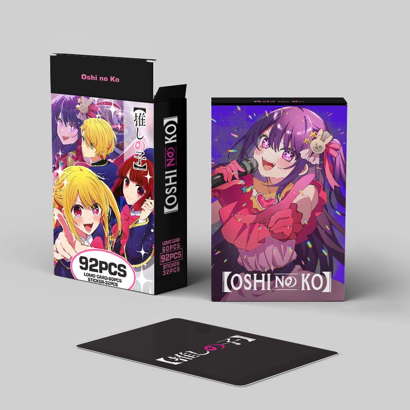 OSHI NO KO Lomo Mini Cards with 32PC Stickers Anime Fan Collection Postcards Gift