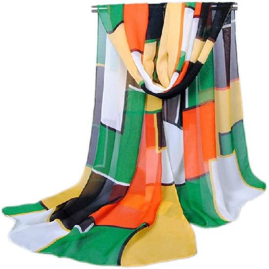 Sciarpa Scialle Leggero Tinta Unita Misto da Donna per la Stagione Primavera Estate