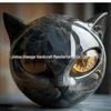 Figura de Resina de Gato Preto de Luxo - Decoração Elegante para Casa e Obra de Arte para Presente.