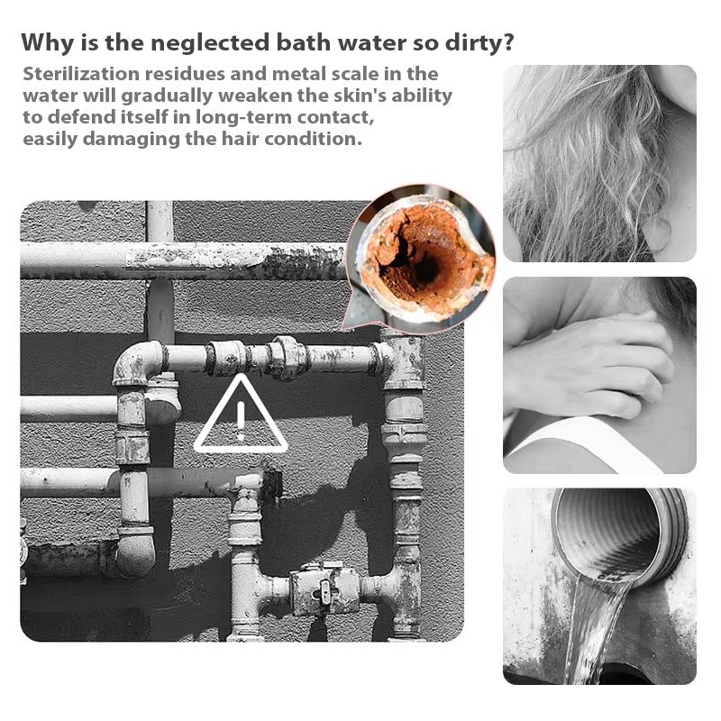 Filtr Do Prysznica Zapachowa Główka Prysznicowa, Zmiękczacz Wody, Miękki i Poprawia Zapach Włosów / Skóry Usuwanie Chloru, Akcesoria Łazienkowe