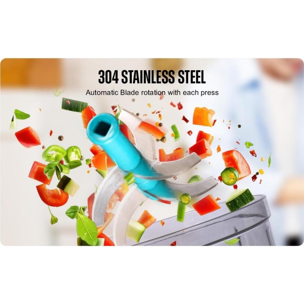 Chopper for Kitchen Use, Push Chopper with 5 Blades, Vegetable Chopper (A-1000 ML)