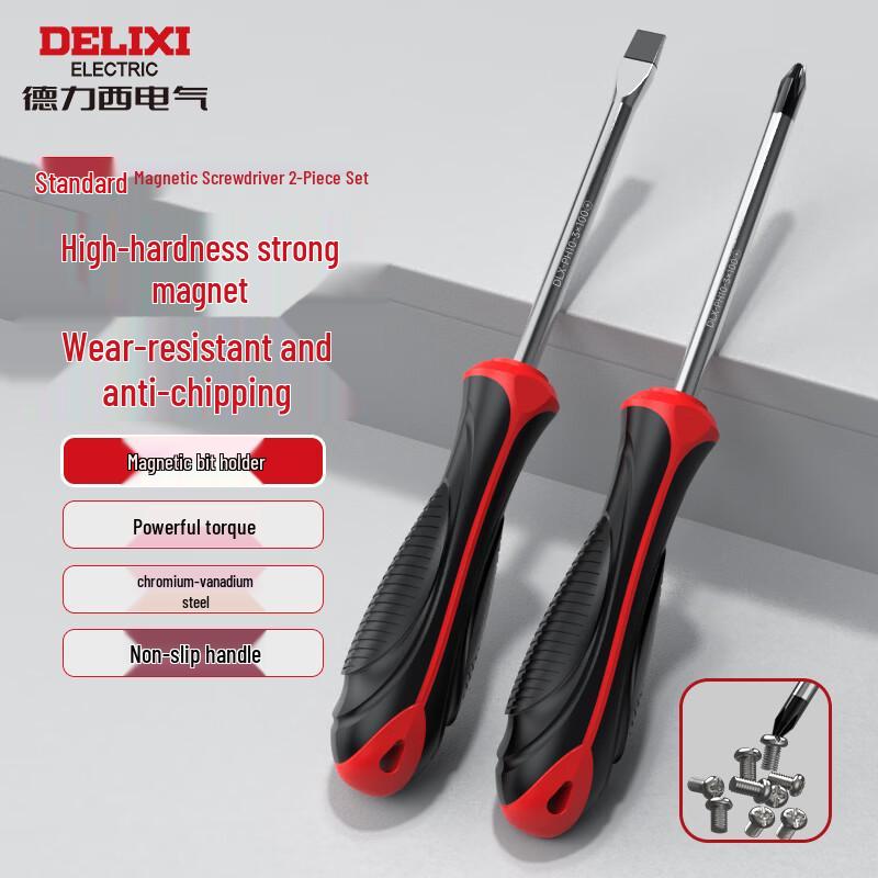 Магнитные наборы крестовых и плоских отверток DELIXI
