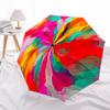 1pc Colorful Abstract Painting Automatic Folding Umbrella - Portable Collapsible Design, 8-Rib Iron Frame, Durable Fabric yy251125130