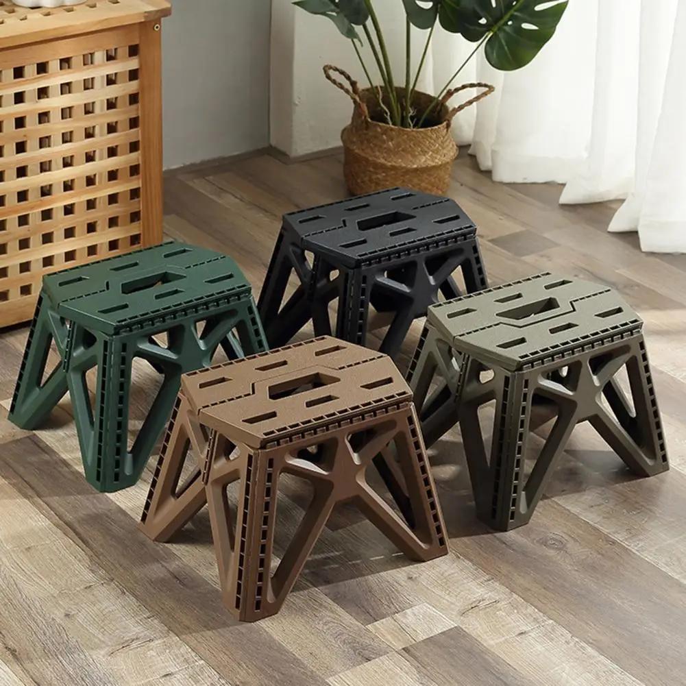 Folding Stool Portable Household Plastic Small Stool Outdoor Fishing Camping Matzah Stool Stall Children Small Bench