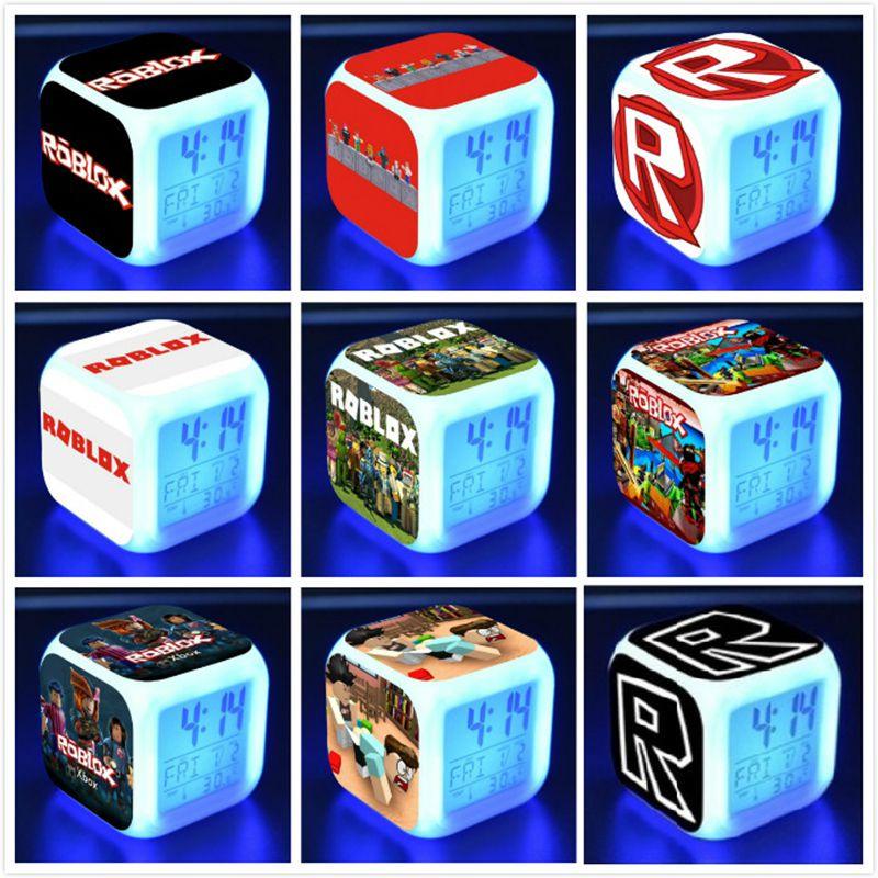 Alarm Printing Roblox Glowing Led Color Change Digital Colorful Luminous Clock