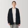 MUJI Women's Wool Blend Boucle V-Neck Cardigan, Dark Gray, Size BA1PNA4A, Women's Size S