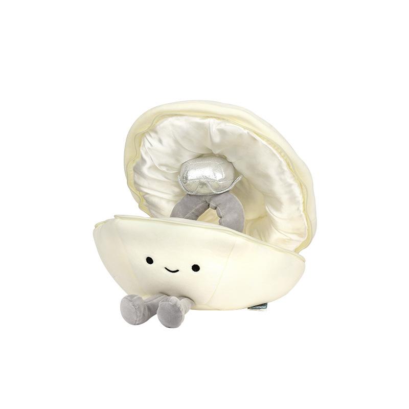 Creative Shell Diamond Ring Diamond Mini Doll Plush Toy Girls Valentine's Day Gift Sleeping Pillow Ornaments
