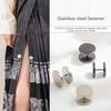 4Pcs Stainless Steel Clothing Fixing Buttons Spiral Seamless Buckle Clip Fastener For DIY Projects