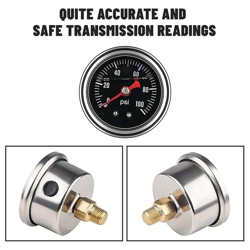 Adjustable Fuel Pressure Regulator Kit Oil 0-100psi Gauge -6AN Black