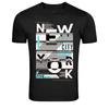 New York Fünf Stadtbezirke Urbane Straßen Typografie Grafik T-Shirt