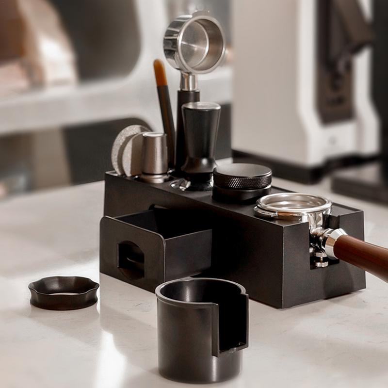Espresso Tamping Station Espresso Coffee Organizer Box Espresso Organizer Portafilter Holder Espresso Coffee Organizer Box