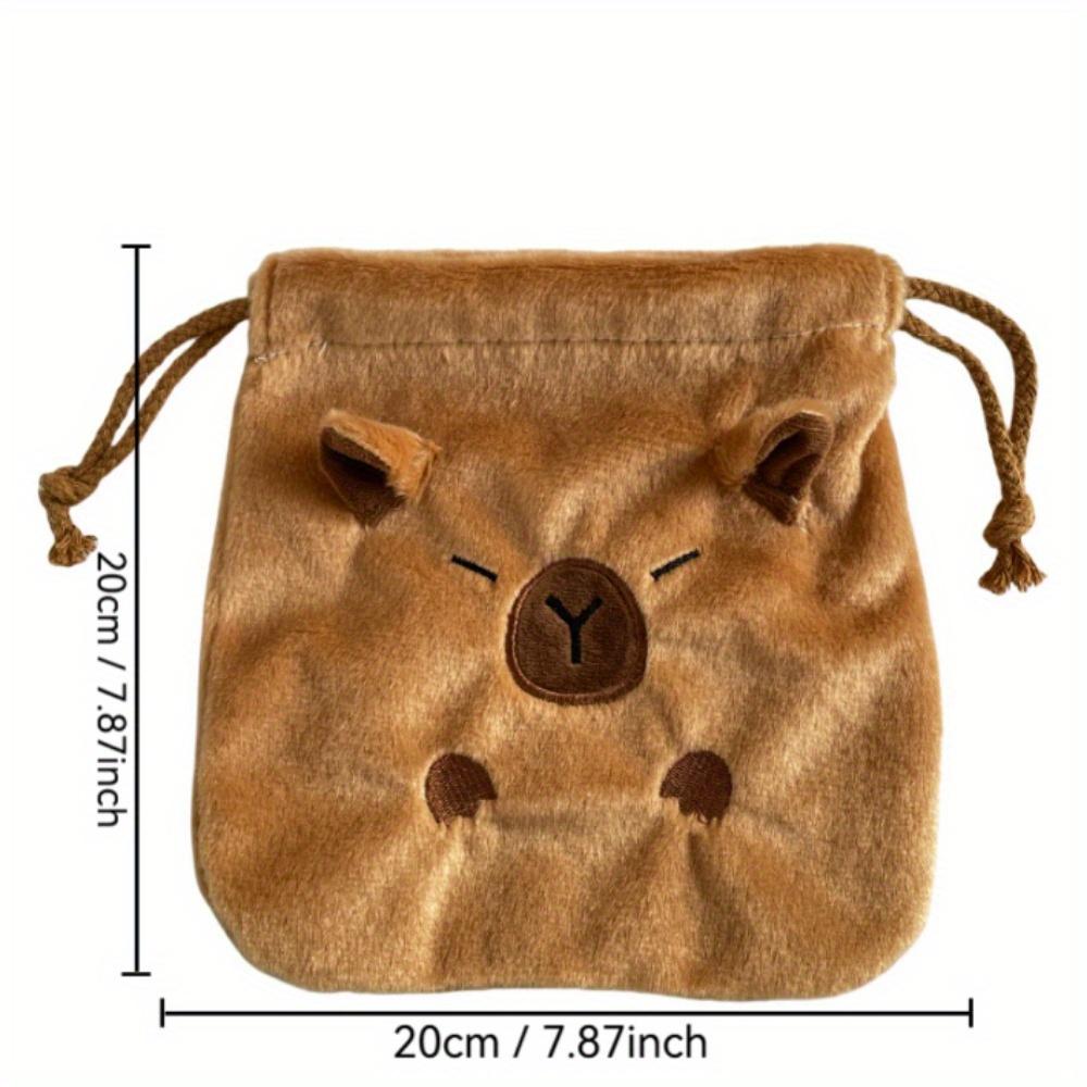 Große Kapazität Capybara Aufbewahrungstasche mit Kordelzug Kordelzugtaschen für Kleinteile und Kosmetik