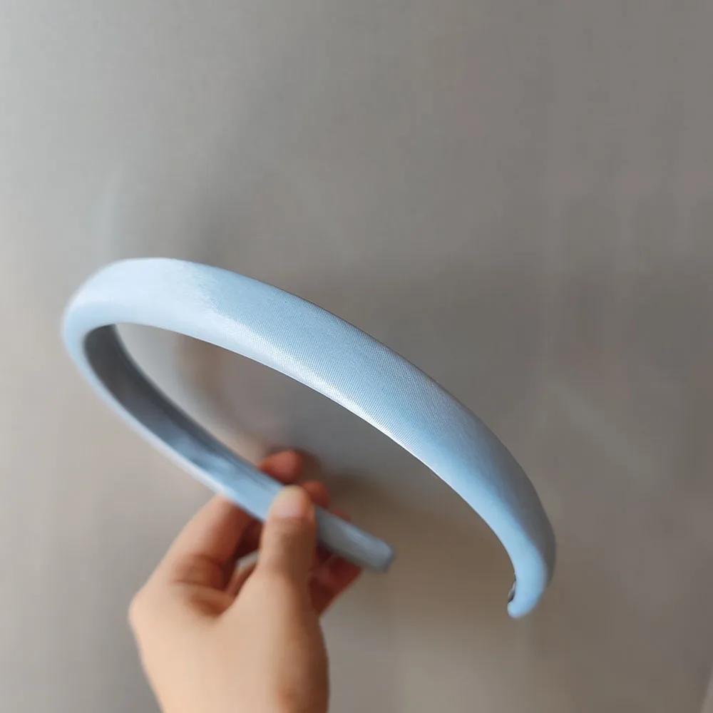 

Модные однотонные губчатые атласные тонкие повязки на голову, милые повязки для женщин, девочек, ободок для вечеринки, подарок, аксессуары для волос