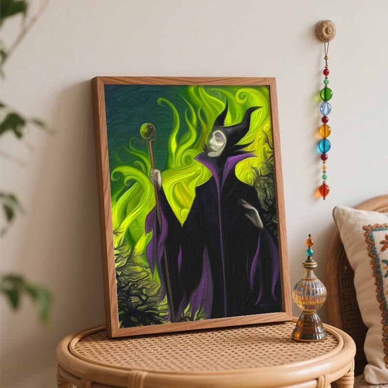 Disney Oil Painting Maleficent Art Handmade Diy Painting Home Decoration Gift