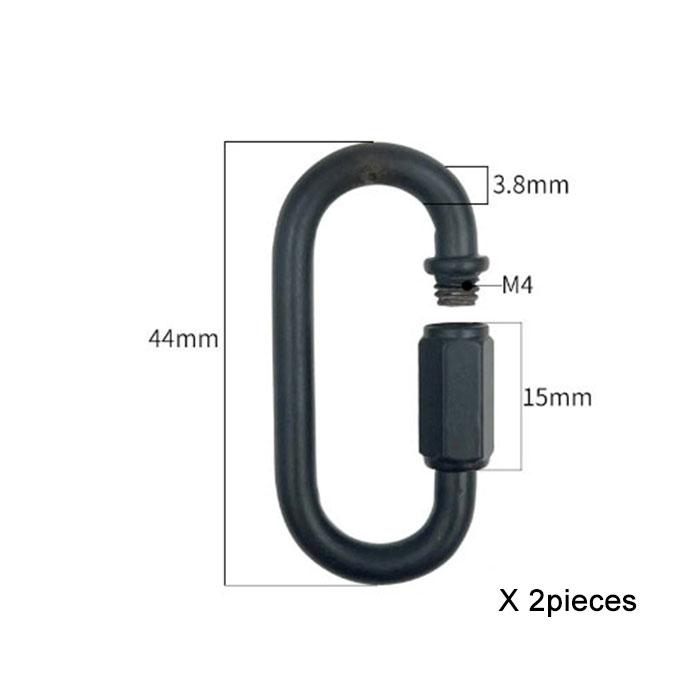 Упаковка 2/10/30/100 шт. Сверхпрочные морские световые цепи, быстроразъемные звенья, черные, белые, хромированные, золотые M4, соединители для цепей, карабин с блокировкой