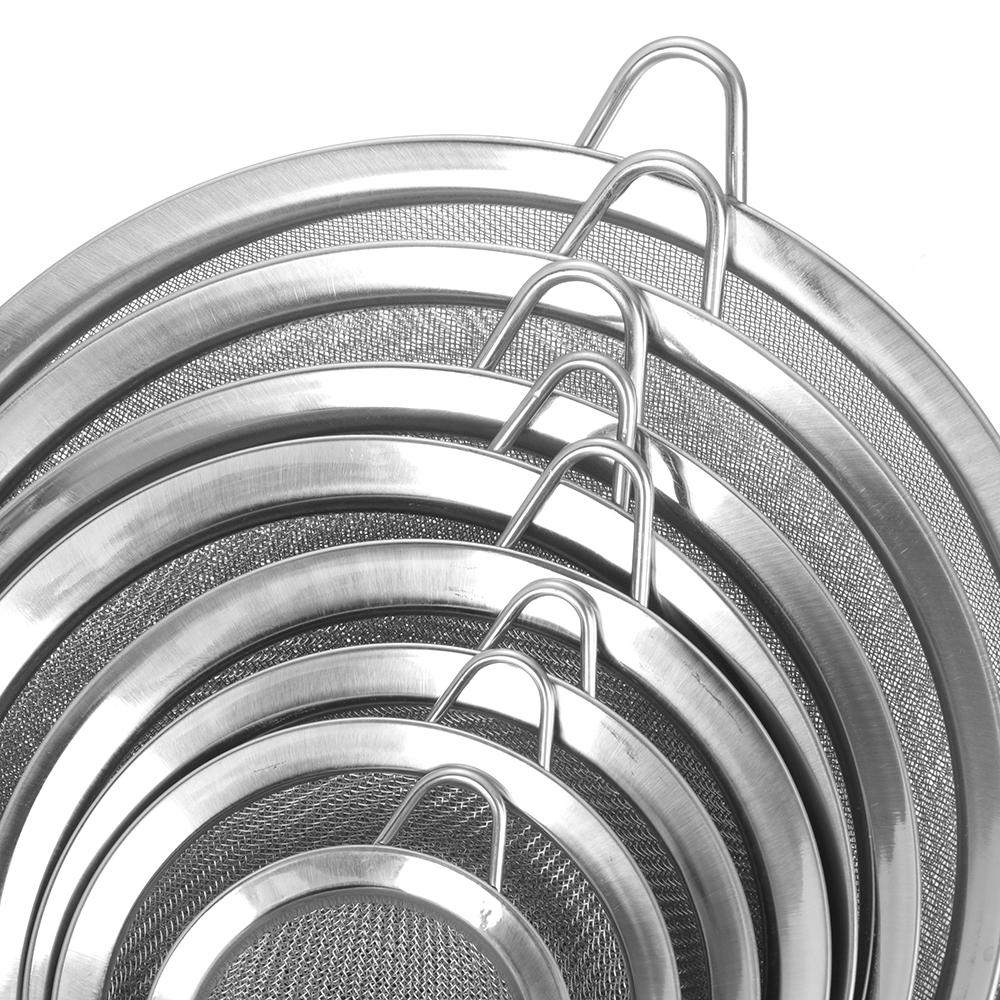 Diameter 7/8/10/12/14/16/18/20/22cm Kitchen Stainless Steel Flour Tea Strainer Mesh Colander Sieve Filter Sifter DIY Tools
