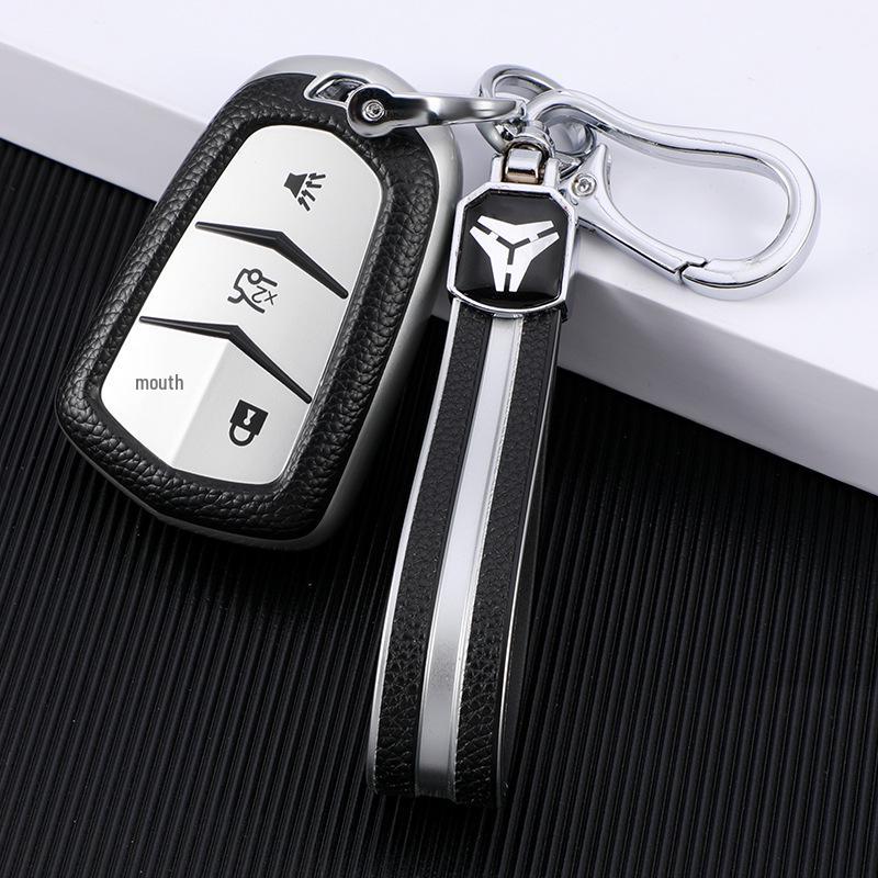 Cadillac Key Case for XT5, CT5, XT4, XTS, ATSL, CT6, XT6, CT4 - Leather Texture Shell with Buckle