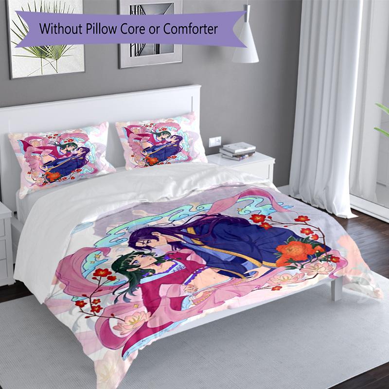 3pcs The Apothecary Diaries pattern bedding set duvet cover set includes duvet cover &pillowcases, perfect all season bedroom decoration & gift